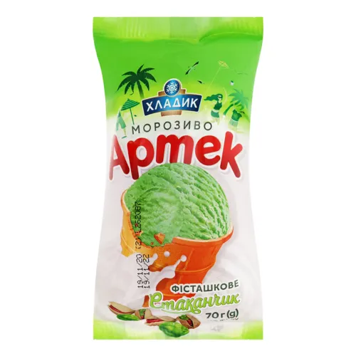 Морозиво 12% фісташкове в стаканчику Артек Хладик м/у 70г