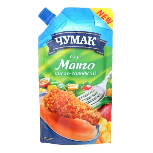 Соус пастеризований кисло-солодкий Манго Чумак д/п 200г