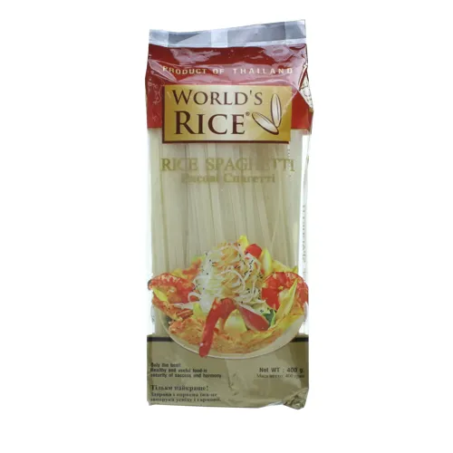 Локшина World's Rice рисова спагетті 5мм 400г