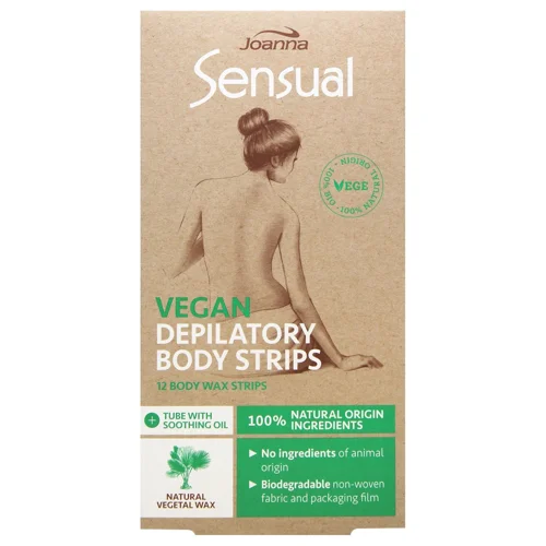 Смужки воскові Joanna Sensual Vegan для депіляції тіла 12шт