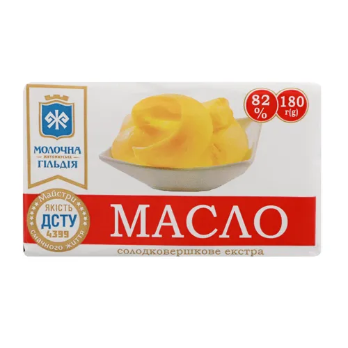 Масло 82% солодковершкове екстра Молочна гільдія м/у 180г