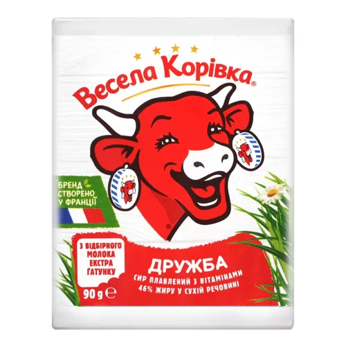 Сир плавлений 46% з вітамінами Дружба Весела Корівка м/у 90г