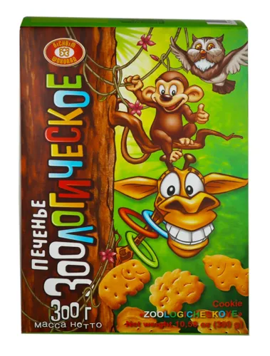 Печиво Зоологічне Хлібобулочний Фабрика картонна упаковка 300г