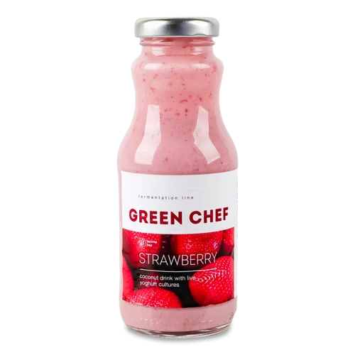 Напій Ферментований Кокосовий Десертний З Полуницею Green Chef, с/пл 250г