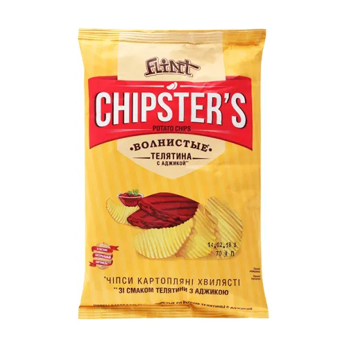 Чіпси хвил.тел.адж.Flint Chipster's 70г