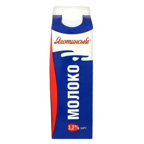 Молоко коров'яче питне пастеризоване 3,2% жиру ТМ "Яготиське"