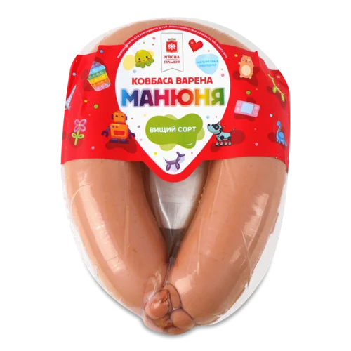 Ковбаса Варена Манюня Вищого Ґатунку, в/с, 1 кг