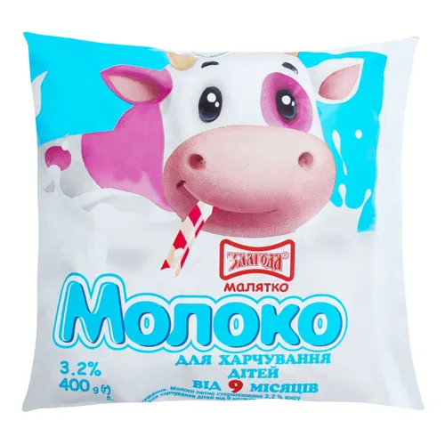 Молоко 3.2% для дітей від 9 місяців Злагода м/у 400г