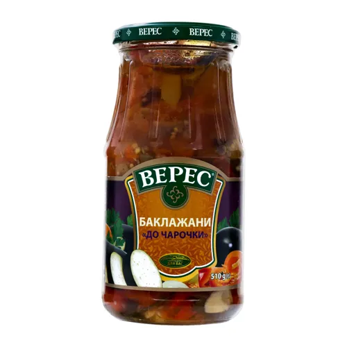 Баклажани до чарочки Верес с/б 510г