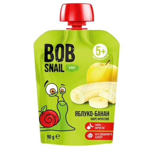 Пюре Snail Bob Яблуко-банан 90г