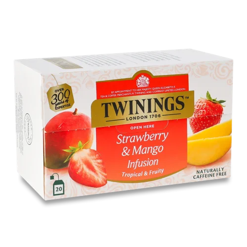 Чай Полуниця та Манго Twinings, к/у, 20х2г