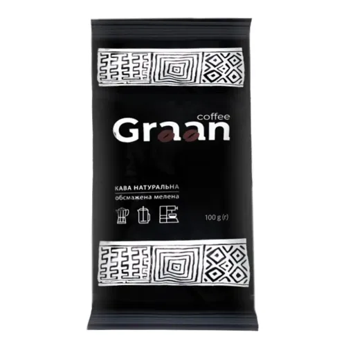 Кава натуральна обсмажена в зернах Graan м/у 100г