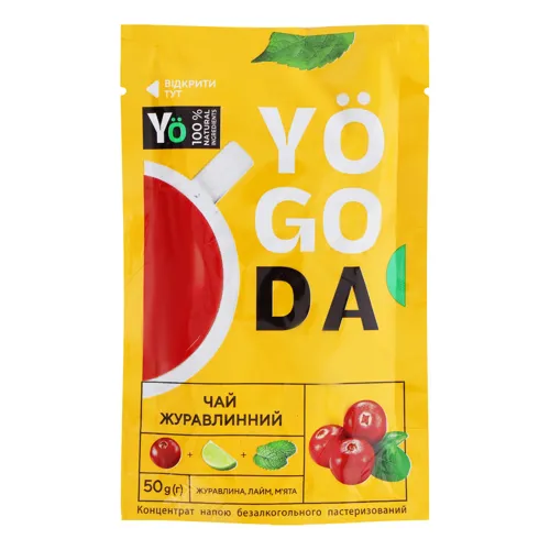 Концентрат напою безалкогольного Чай журавлинний Yogoda д/п 50г