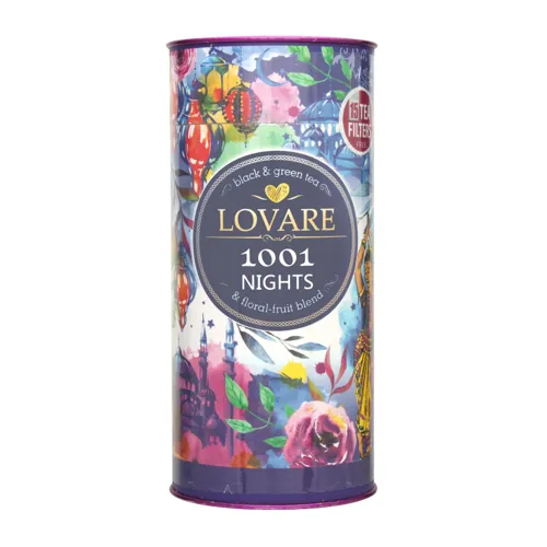 Чай Lovare 1001 Ніч чорний та зелений листовий з ягодами та фруктами 80г