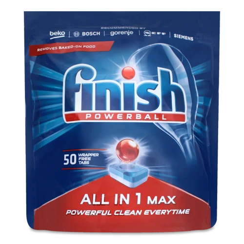 Засіб Для Миття Посуду В Посудомийних Машинах Таблетки All In 1 Max Powerball Finish 800г