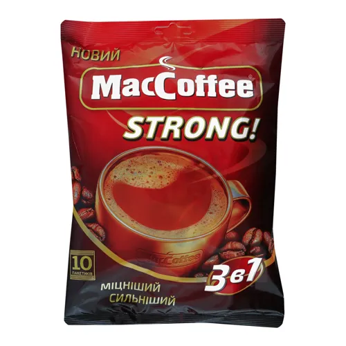 Напиток розчинний МасCoffee Strong 3в1