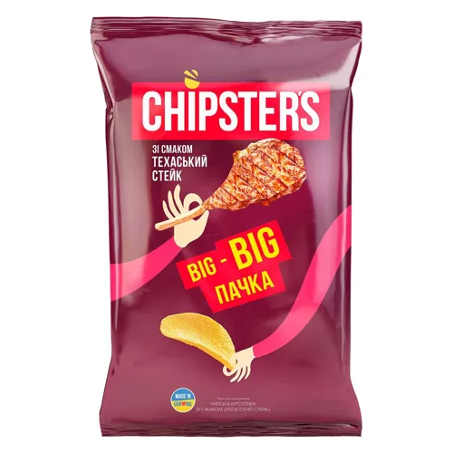 Чіпси з смаком Техаський стейк 180г Чіпстерс