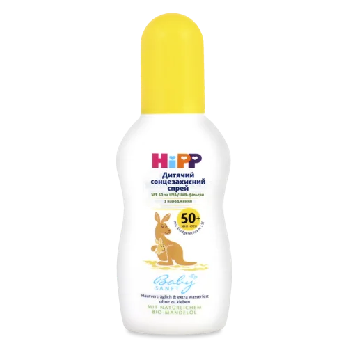 Дитячий Сонцезахисний Спрей HiPP Babysanft, В/ґ, Пластикова Пляшка, 150 мл