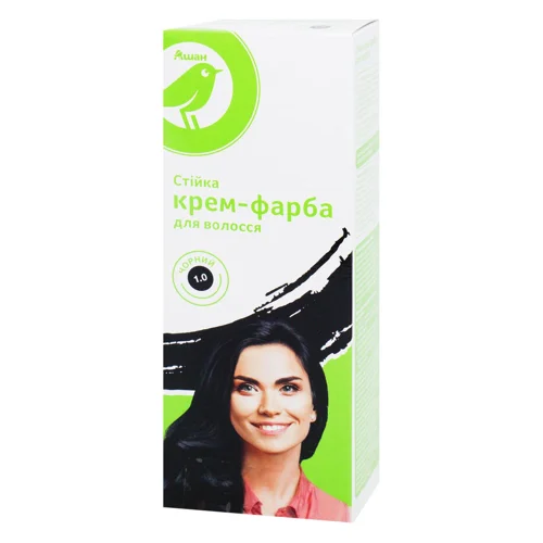 Крем-фарба для волосся Auchan 1.0 Чорний