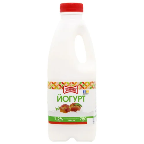 Йогурт Злагода персик з цукром 1,2% 750г