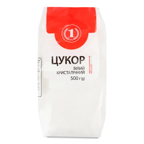 Цукор Білий Кристалічний, в/ґ, 500г ТМ "1"