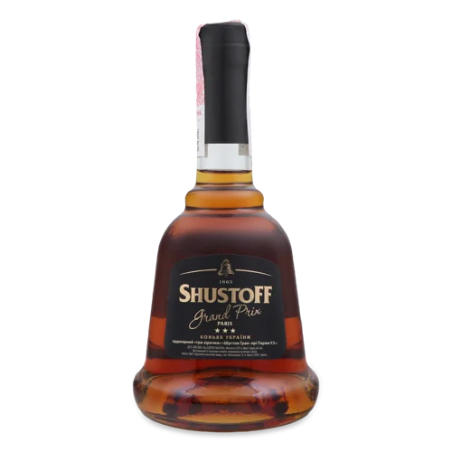 Коньяк Вищого Ґатунку 3 Зірки Grand Prix Paris Shustoff, 0.375л, 40%