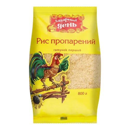 Рис пропарений Базарний день м/у 800г