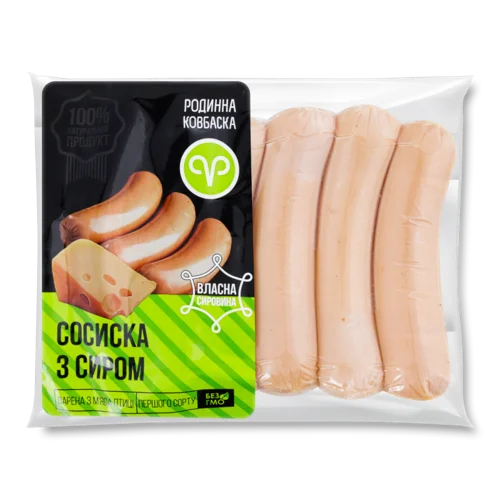 Сосиска З Сиром Родинна Ковбаска Варена, кг