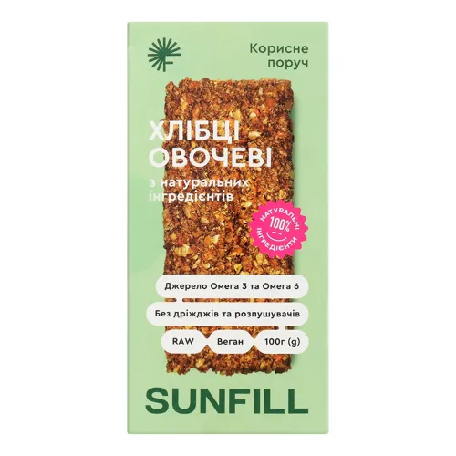 Хлібці овочеві SunFill 100г