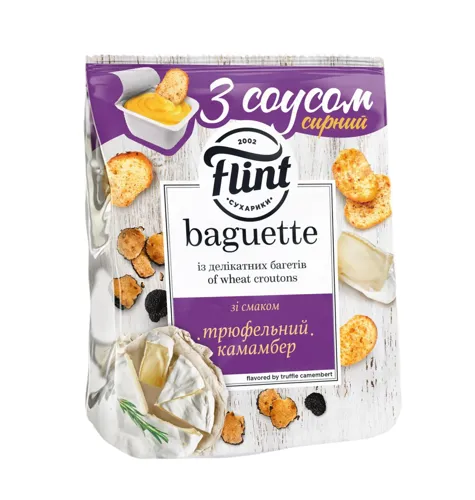Сухарики Flint Baguette Трюфельний камамбер 70г