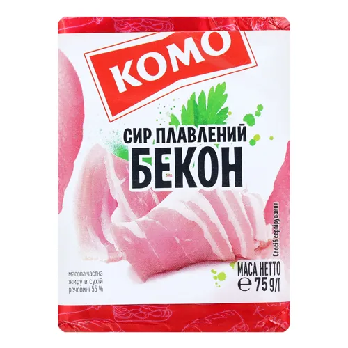 Сир плавлений 55% Бекон Комо м/у 75г