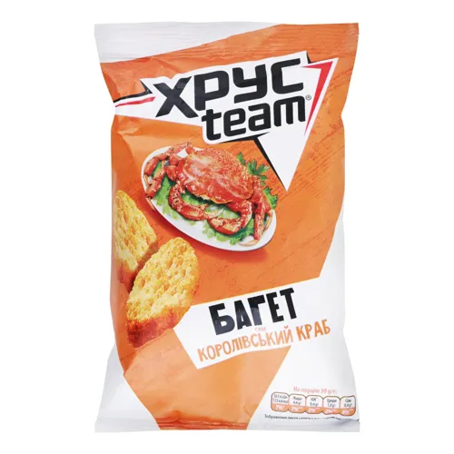 Сухарики Королівський краб Багет ХрусTeam м/у 60г