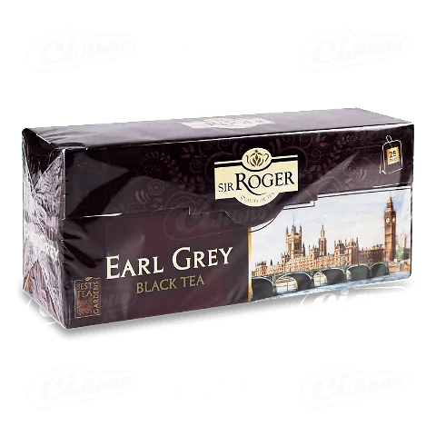 Чай чорний Sir Roger Earl Grey, 25*2г/уп