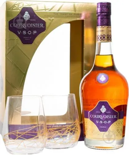 Коньяк Courvoisier VSOP 0,7 з двома склянками