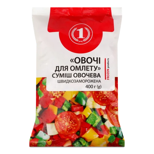Овочева Суміш Швидкозаморожена Для Омлету, м/у 400г