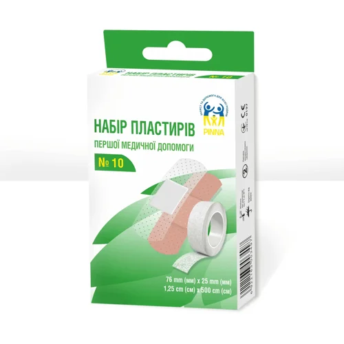 Н-р пластирів Pinna першої медичної допомоги 10шт