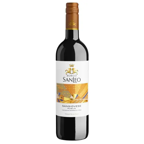 Вино Borgo San Leo Sangiovese Puglia чернове напівсухе 0,75л