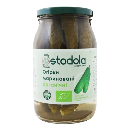 Огірки мариновані органічні Stodola с/б 900г