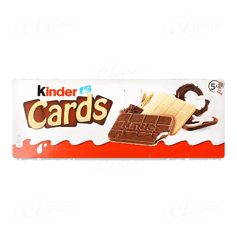 Вафлі Kinder Cards шоколадні В*, 128г