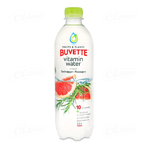 Напій Buvette Vitamin Water грейпфрут-розмарин негазований, 0,5л