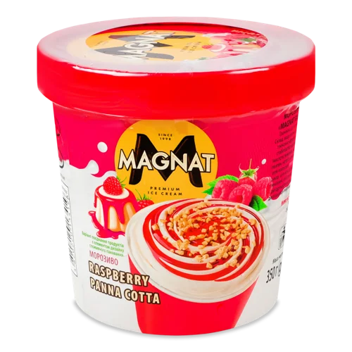 Морозиво Малинова Панакота Magnat, В/ґ, 350 г