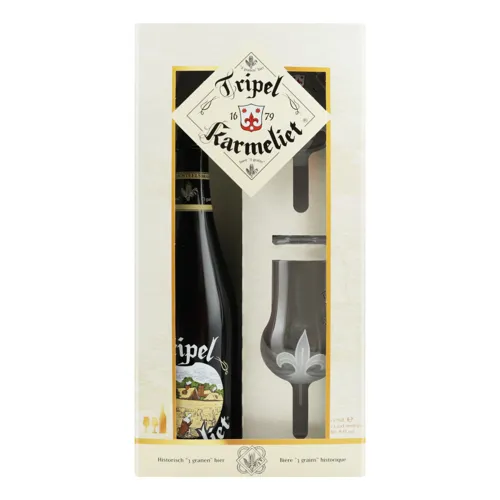 Набір Tripel Karmeliet Пиво світле нефільтроване 0,75л + бокал 2*0,2л