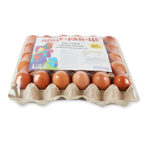 Яйця Курячі Харчові Столові С1 Яйце-Рай-Це, м/у, 30 шт