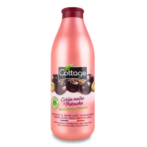 Гель для душу та молочко для ванни Black Cherry&Pistachio Cottage, 750 мл