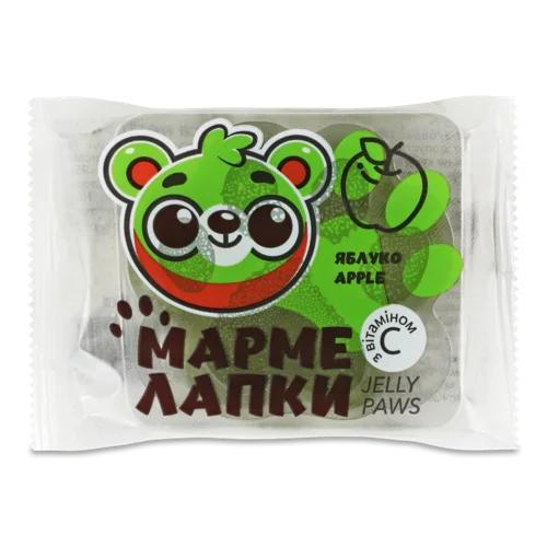 Мармелад Желейний З Вітаміном C З Смаком Яблука Мармелапки Jelly Paws, м/у 40г