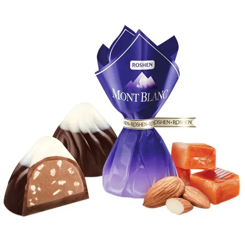 Цукерки Roshen Монблан з карамелізованим подрібленим мигдалем вагові