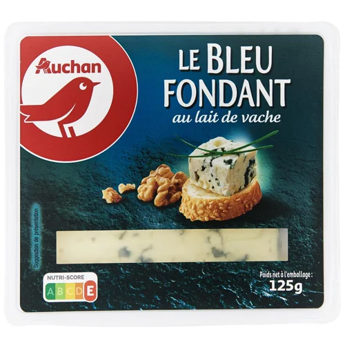 Сир Auchan Le Bleu Fondant з пліснявою 34,3% 125г
