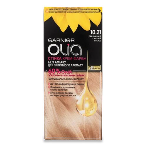 Крем-фарба Для Волосся Стійка Без Аміаку Olia №10.21 Garnier, 1шт