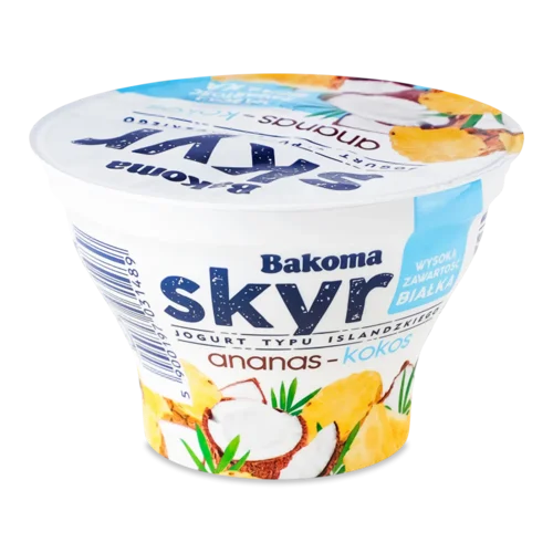 Йогурт Bakoma Скир з ананасом та кокосом