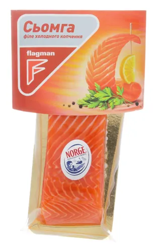 Сьомга філе шматок Flagman з/ш х/к в/у 210г